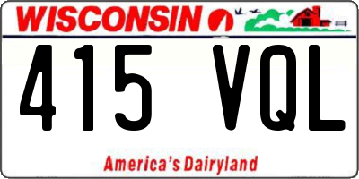 WI license plate 415VQL
