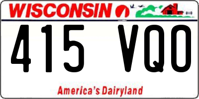WI license plate 415VQO