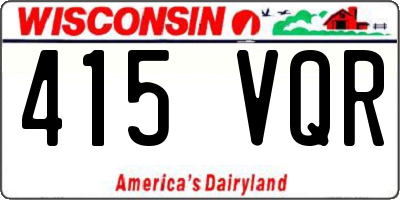 WI license plate 415VQR