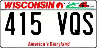 WI license plate 415VQS