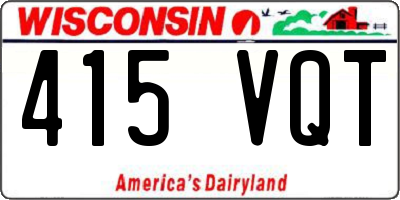 WI license plate 415VQT