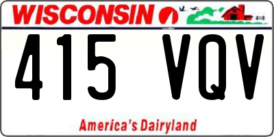 WI license plate 415VQV