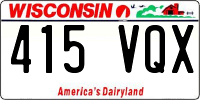 WI license plate 415VQX