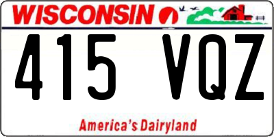 WI license plate 415VQZ