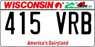 WI license plate 415VRB