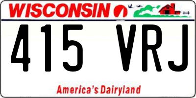 WI license plate 415VRJ