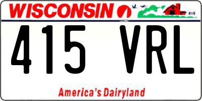 WI license plate 415VRL
