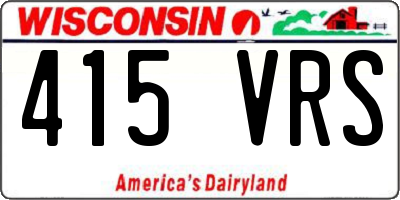 WI license plate 415VRS