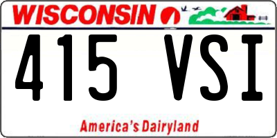 WI license plate 415VSI