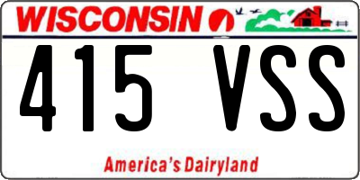 WI license plate 415VSS