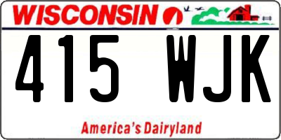 WI license plate 415WJK