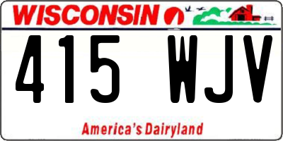 WI license plate 415WJV