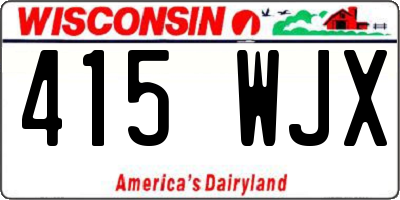 WI license plate 415WJX