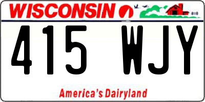WI license plate 415WJY