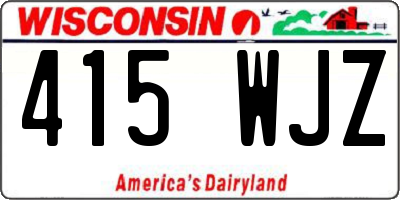 WI license plate 415WJZ