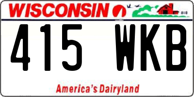 WI license plate 415WKB
