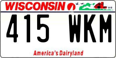 WI license plate 415WKM