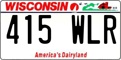 WI license plate 415WLR