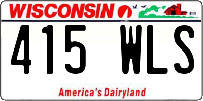 WI license plate 415WLS