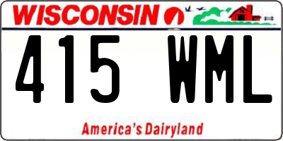 WI license plate 415WML