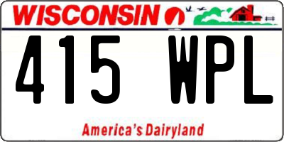 WI license plate 415WPL