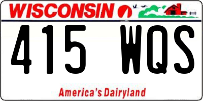 WI license plate 415WQS