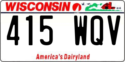 WI license plate 415WQV