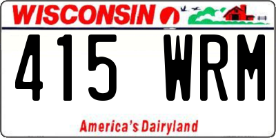 WI license plate 415WRM