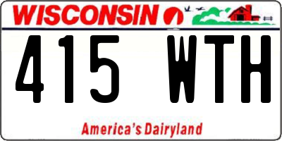WI license plate 415WTH