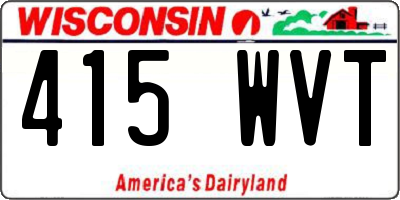 WI license plate 415WVT