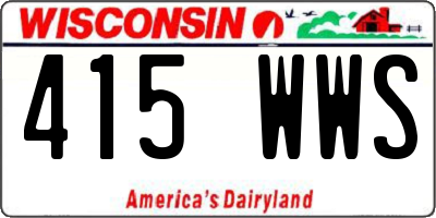 WI license plate 415WWS