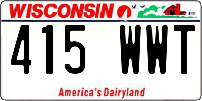 WI license plate 415WWT