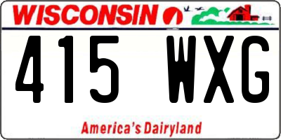 WI license plate 415WXG