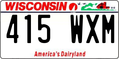 WI license plate 415WXM