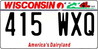 WI license plate 415WXQ