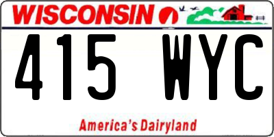 WI license plate 415WYC