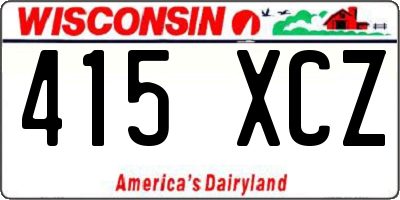 WI license plate 415XCZ