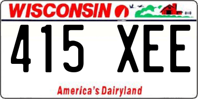 WI license plate 415XEE