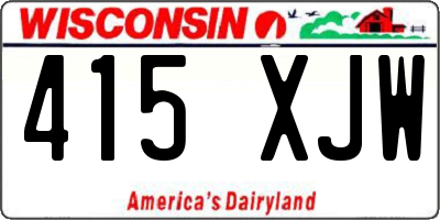 WI license plate 415XJW