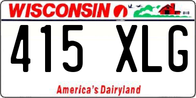 WI license plate 415XLG