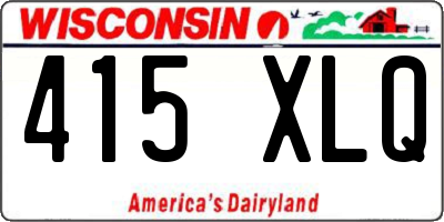 WI license plate 415XLQ