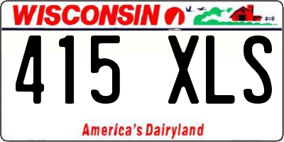 WI license plate 415XLS