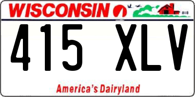 WI license plate 415XLV