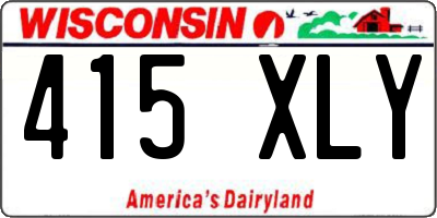 WI license plate 415XLY