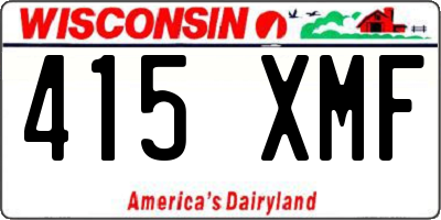 WI license plate 415XMF