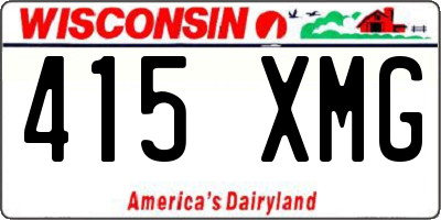 WI license plate 415XMG