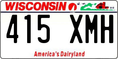 WI license plate 415XMH