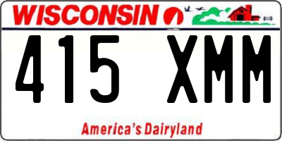 WI license plate 415XMM