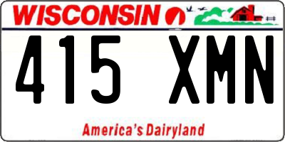 WI license plate 415XMN