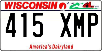 WI license plate 415XMP